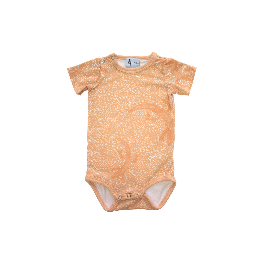 Orange lizard baby body