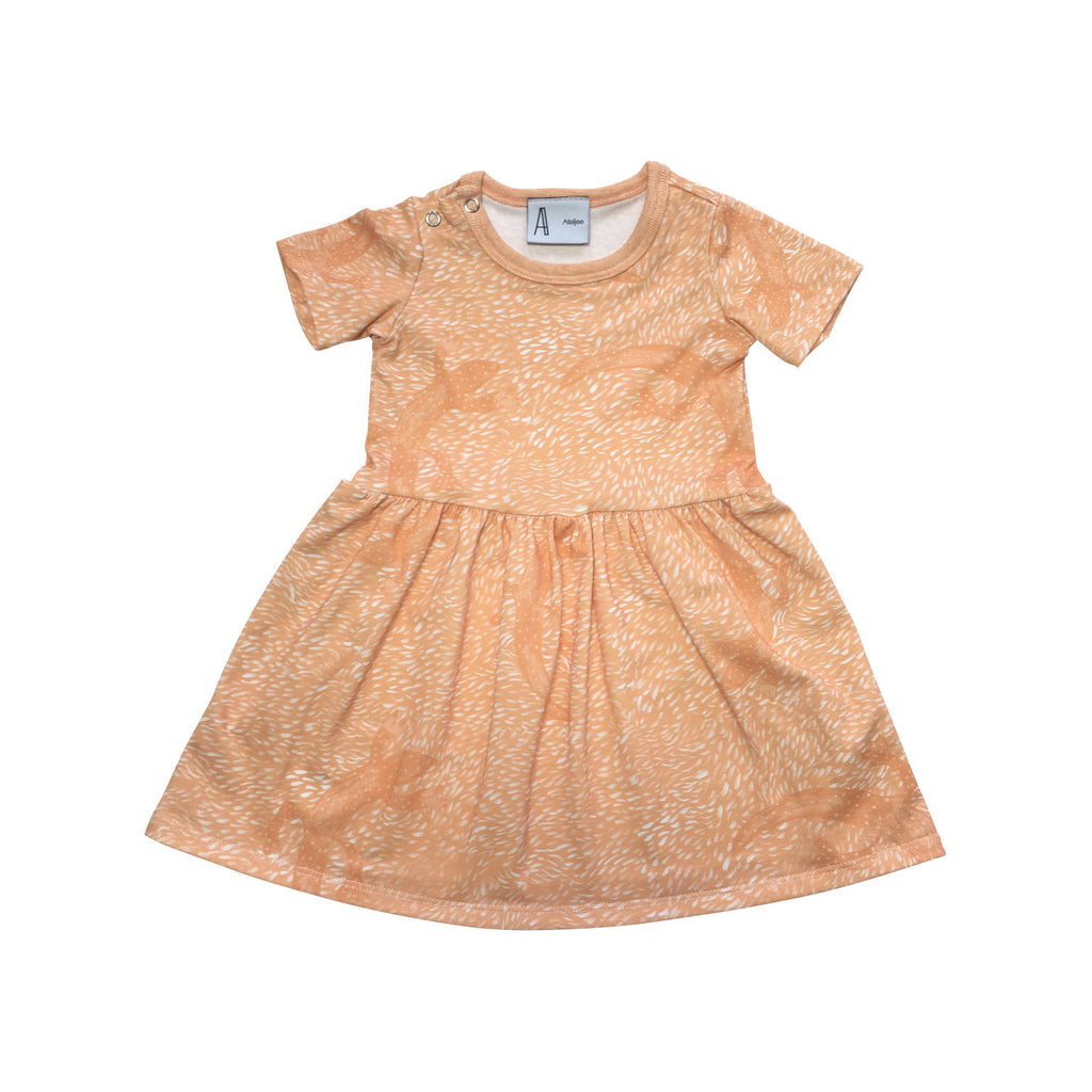 Orange lizard baby dress