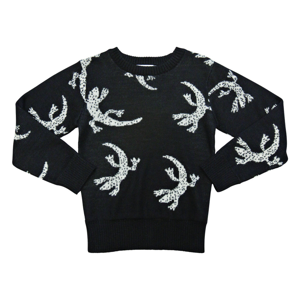 Knitted black lizard sweater