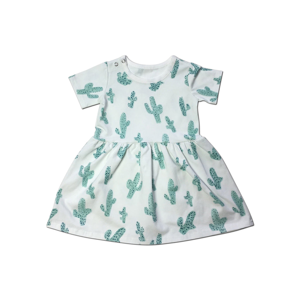 White cactus baby dress
