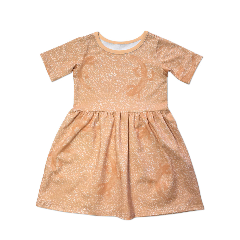 Orange lizard dress
