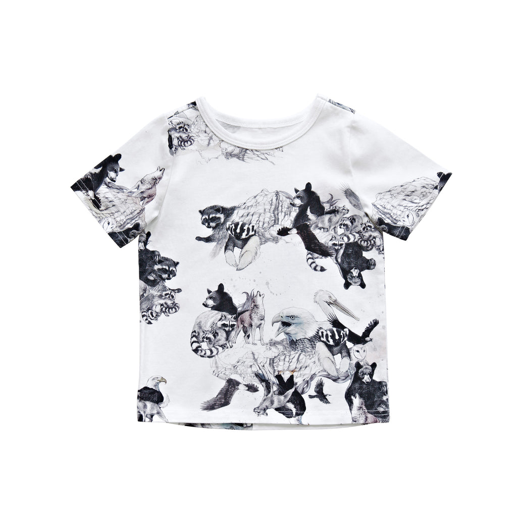 White animal print t-shirt