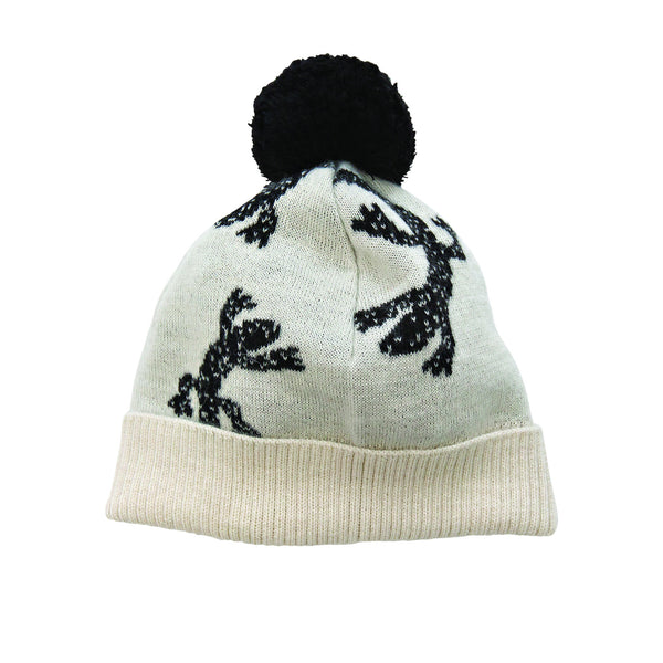 Knitted white lizard hat